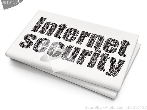 Image of Safety concept: Internet Security on Blank Newspaper background