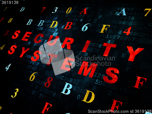 Image of Security concept: Security Systems on Digital background