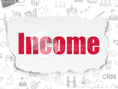 Image of Business concept: Income on Torn Paper background