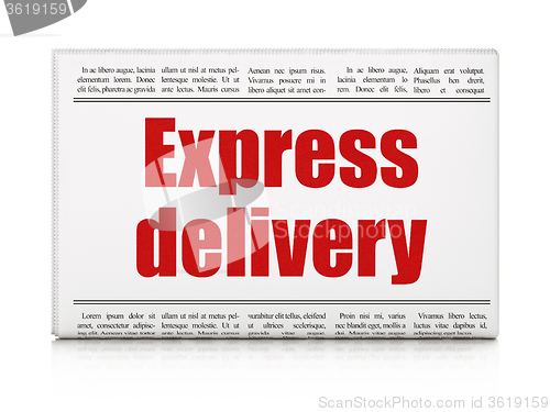 Image of Business concept: newspaper headline Express Delivery