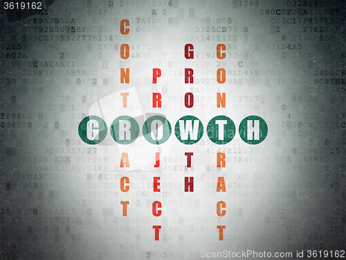 Image of Business concept: Growth in Crossword Puzzle