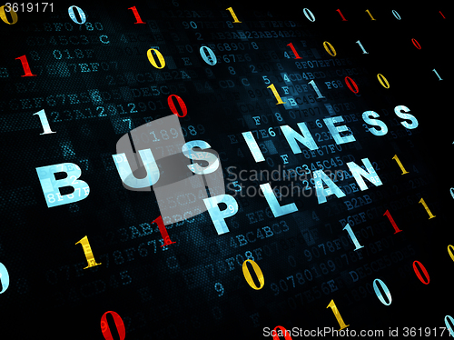 Image of Business concept: Business Plan on Digital background