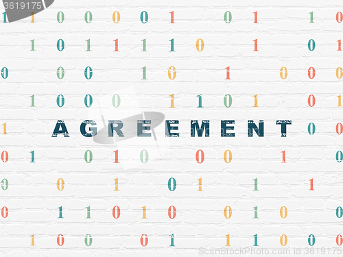 Image of Business concept: Agreement on wall background