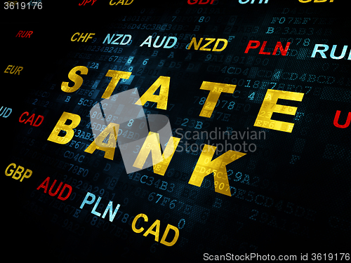 Image of Money concept: State Bank on Digital background