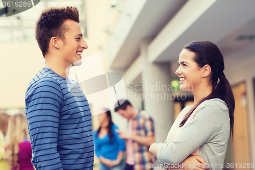 Image of group of smiling students outdoors