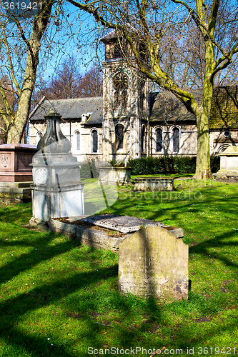 Image of in cemetery     england europe  construction  