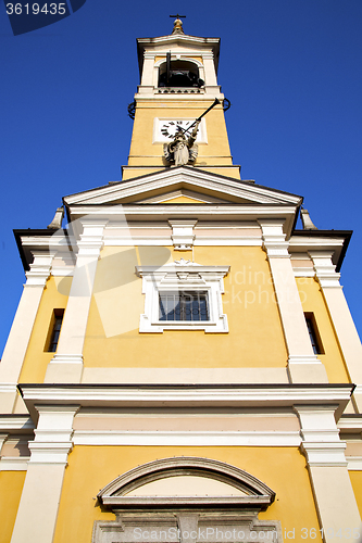 Image of in cislago old abstract    italy   the    church tower bell sunn