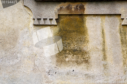 Image of sumirago lombardy   varese     wall  a curch broke brike pattern