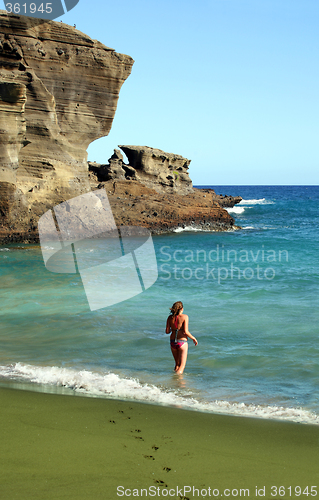 Image of Green sand beach