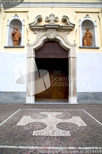 Image of  vanzaghello italy   church    and mosaic sunny  