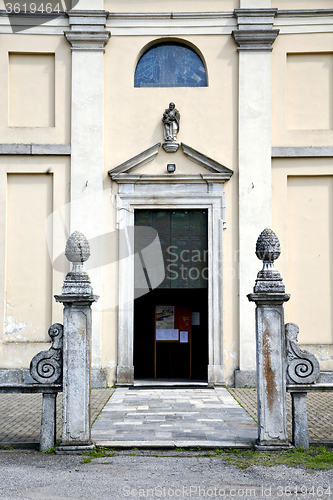 Image of  italy  church  varese  the old door entrance  