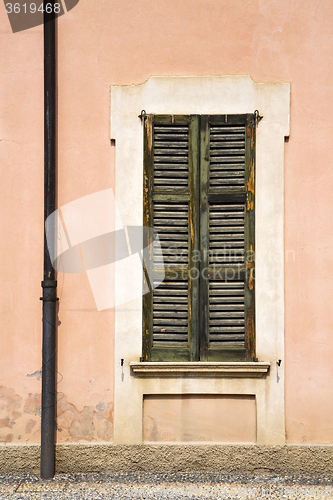 Image of window  varese palaces italy    in the concrete  brick