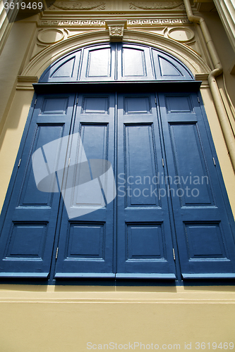 Image of asia bangkok   window  palaces      wood venetian blind  concret