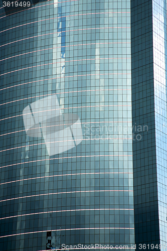 Image of asia bangkok  thailand of some blue   skyscraper  window    the 