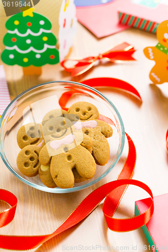 Image of Gingerbread man cookie for Xmas