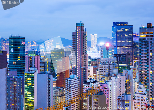 Image of Hong Kong city at night