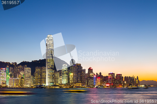 Image of Hong Kong skyline at night