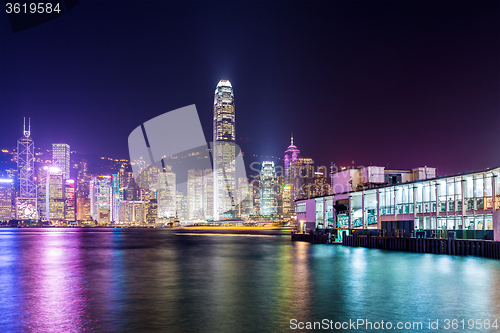 Image of Hong Kong city at night