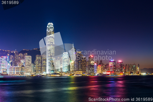 Image of Hong Kong city at night