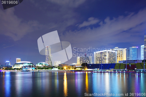 Image of Singapore city at night