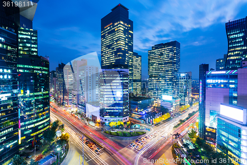 Image of Seoul skyline at the gangnam district