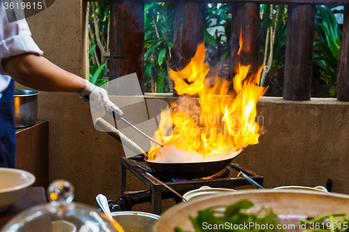 Image of Pot with fire