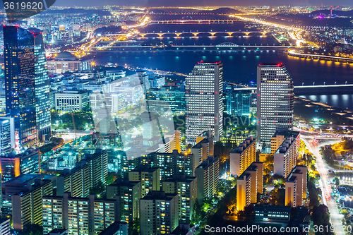 Image of Seoul city at night