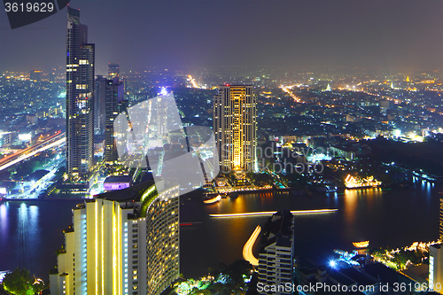 Image of Bangkok city at night