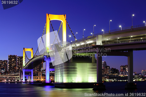 Image of Tokyo Bay at night