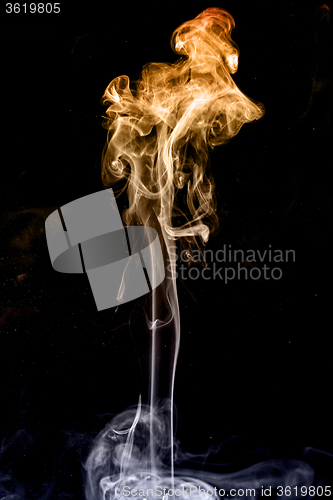 Image of Fire smoke on black background