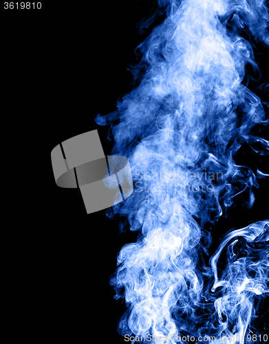 Image of Blue smoke on black