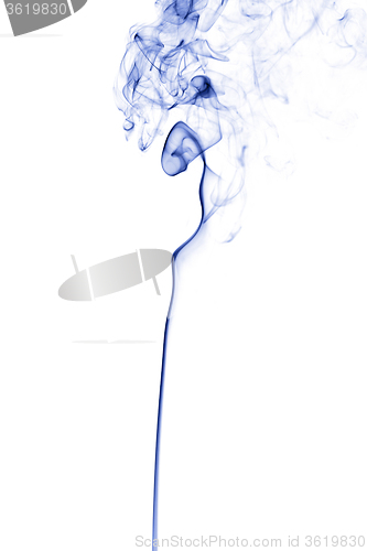 Image of Blue smoke on white