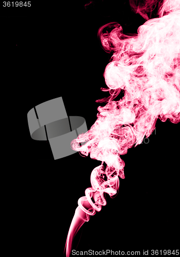 Image of Pink smoke on black