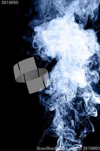 Image of White smoke on black