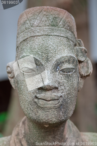 Image of statues in  modern luxury hotel, Samui, Thailand