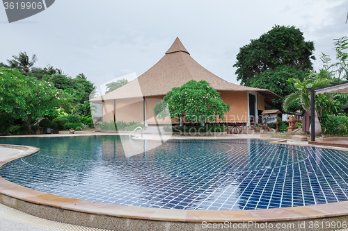 Image of Swimming pool at modern luxury hotel, Samui, Thailand