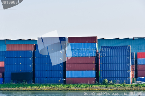 Image of freight containers in sea cargo port