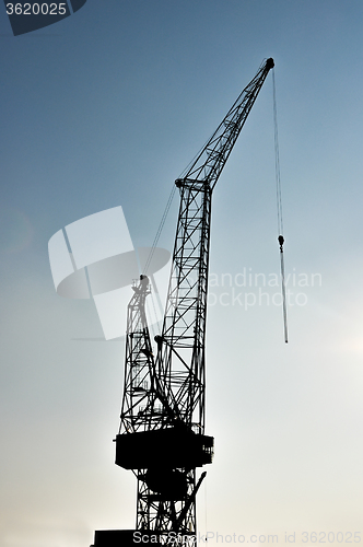 Image of sea cargo port skyline