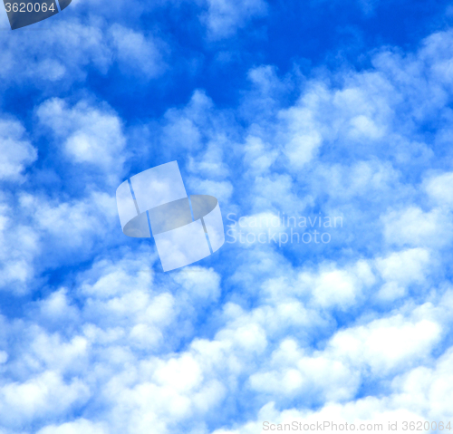Image of in the blue sky white soft clouds and abstract background