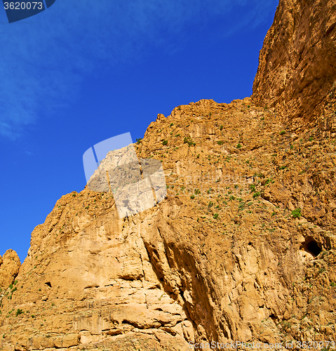 Image of in todra africa morocco the atlas dry mountain