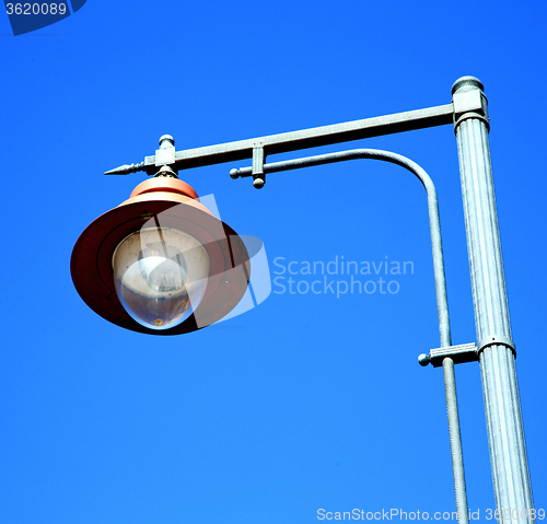 Image of  street lamp in morocco africa old lantern   the outdoors and sk