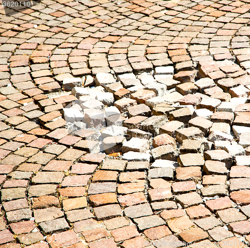 Image of  cracked  step   brick in  italy old wall and texture material t