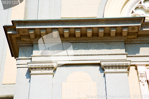 Image of abstract old column in the   italy and marble brick
