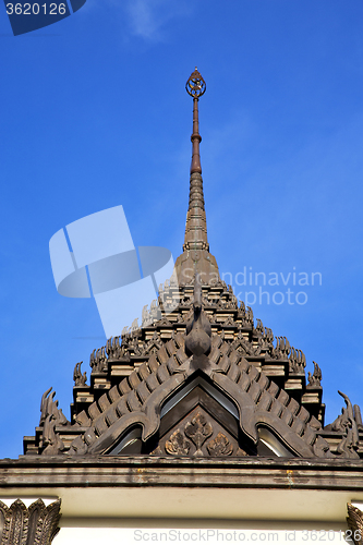 Image of asia  thailand  in  bangkok sunny  temple      sky      and  col