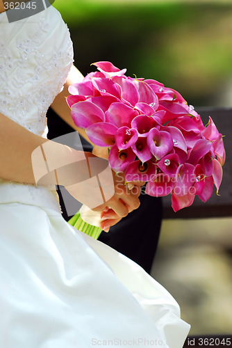 Image of Bride with bouquet