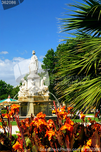 Image of City park in Nimes France