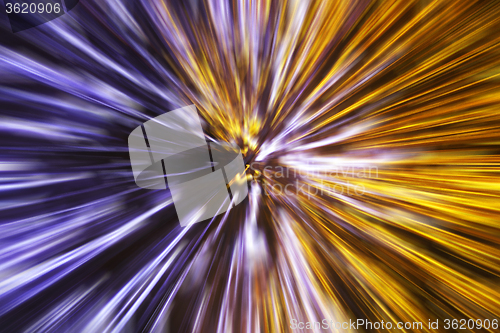 Image of abstract christmas lights explosion