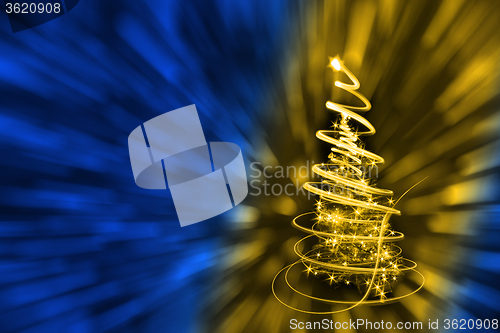 Image of christmas tree with color background