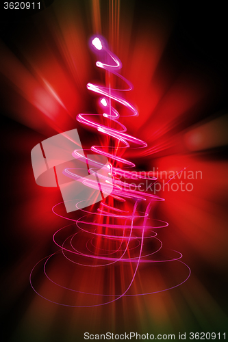 Image of christmas tree in red