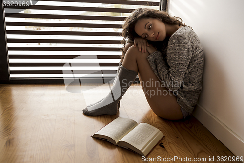 Image of thoughtful young girl